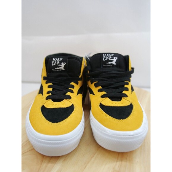 VANS Half Cab Bruce Lee Taxi Yellow Suede‎ 2 Sets Laces PopCush Shoes Men's 8 - Picture 2 of 9